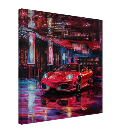Neon Velocity – The Art of Speed & Luxury | Wall art print - Canvas - 50x50 cm / 20x20″ - 