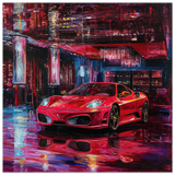 Neon Velocity – The Art of Speed & Luxury | Wall art print - Aluminum Print - 50x50 cm / 20x20″ - 
