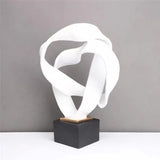 Nordic Abstract Resin Ribbon Ornaments - White L28W23H42cm - 