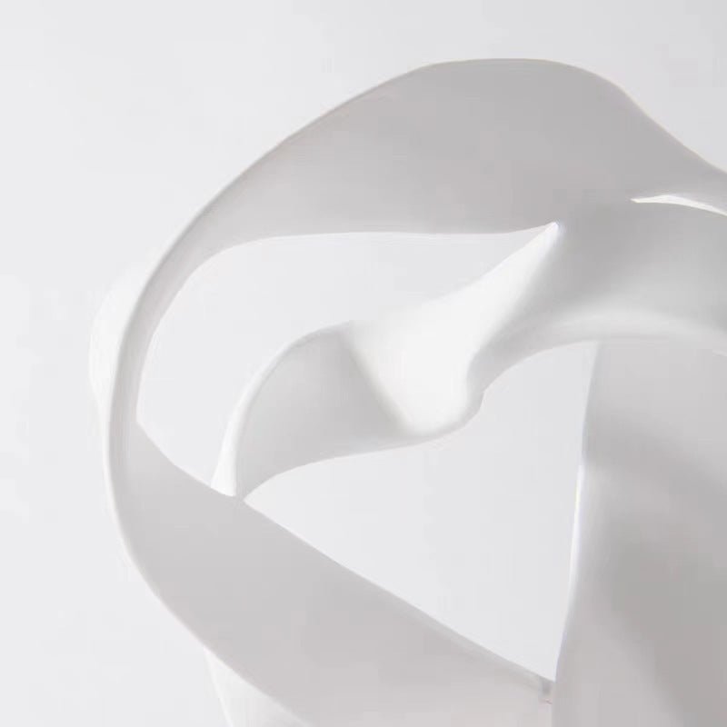 Nordic Abstract Resin Ribbon Ornaments - White L28W23H42cm - 