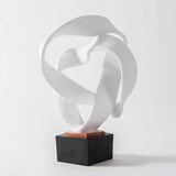Nordic Abstract Resin Ribbon Ornaments - White L28W23H42cm - 