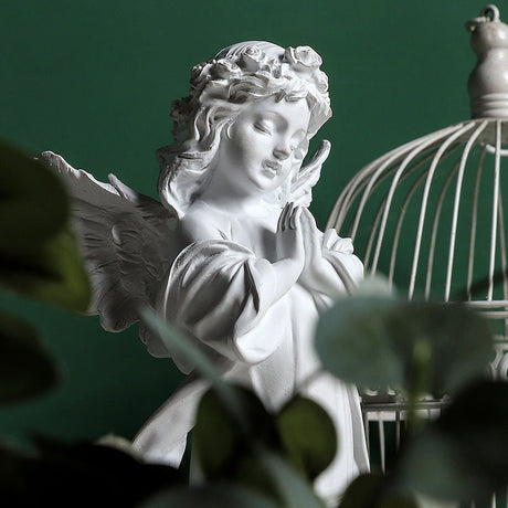Nordic creative character angel plaster sculpture - Q1pc - Dozing angel - 