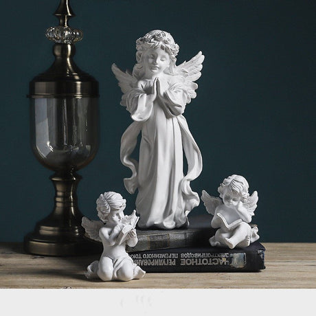 Nordic creative character angel plaster sculpture - Q1pc - Dozing angel - 