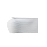 Nordic Minimalist Geometric Resin Vase – Modern Black & White Sculptural Décor - Black - 