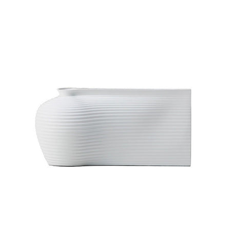 Nordic Minimalist Geometric Resin Vase – Modern Black & White Sculptural Décor - Black - 