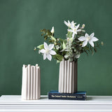 Nordic Modern Ceramic Irregular Vases – Minimalist Decorative Home Accents - L - Dark Grey - 