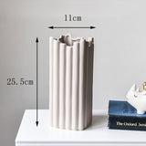 Nordic Modern Ceramic Irregular Vases – Minimalist Decorative Home Accents - L - Grey - 
