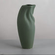 Nordic Morandi Ceramic Vase – Minimalist Decorative Vases for Modern Home - Green Wave Vase - 