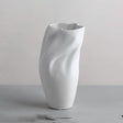Nordic Morandi Ceramic Vase – Minimalist Decorative Vases for Modern Home - White Modern Wave Vase - 