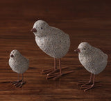 Nordic Sandstone Resin Chick Sculpture – Modern Animal Figurine Decor - L - Chick - 