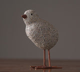 Nordic Sandstone Resin Chick Sculpture – Modern Animal Figurine Decor - L - Chick - 