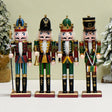 Nutcracker Soldier Christmas Decorations – 30cm Wooden Holiday Figurines & Ornaments - 30 CM - Swordsman - 