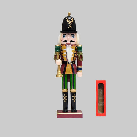 Nutcracker Soldier Christmas Decorations – 30cm Wooden Holiday Figurines & Ornaments - 30 CM - Classic Soldier - 