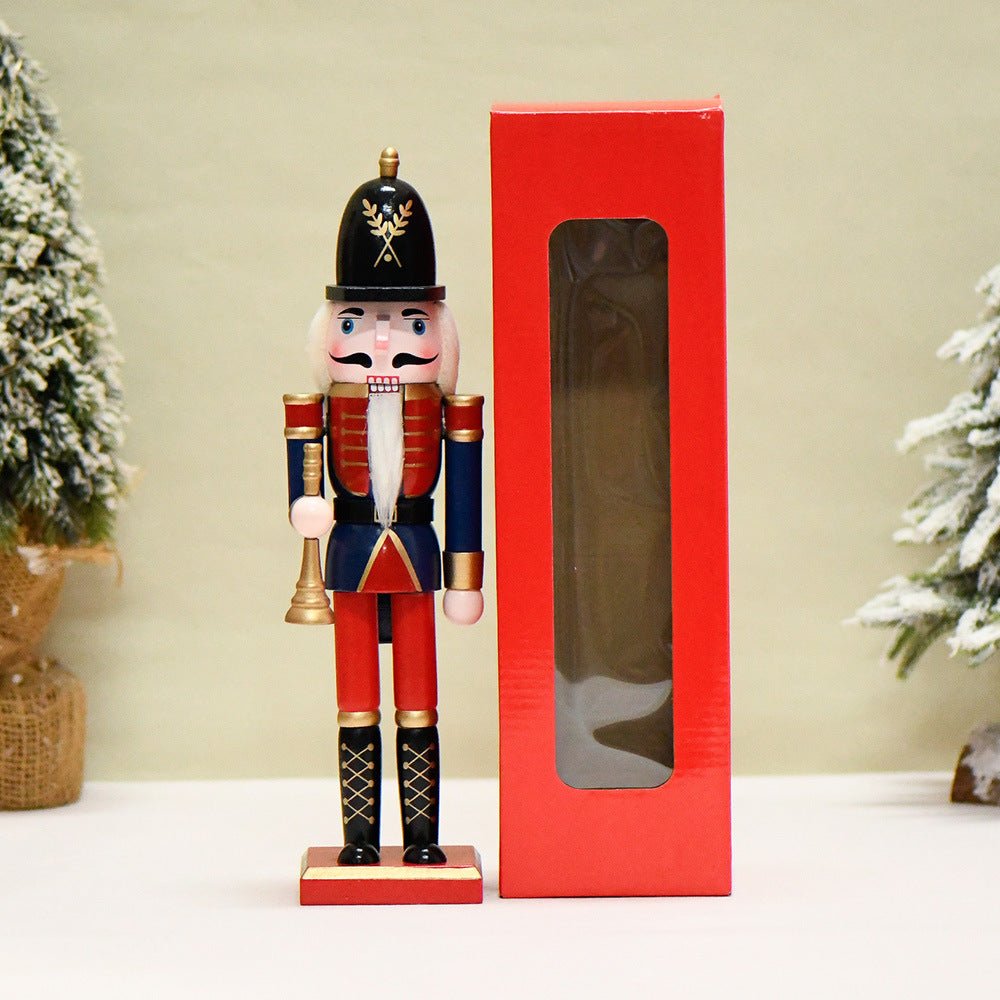 Nutcracker Soldier Christmas Decorations – 30cm Wooden Holiday Figurines & Ornaments - 30 CM - Classic Soldier V2 - 