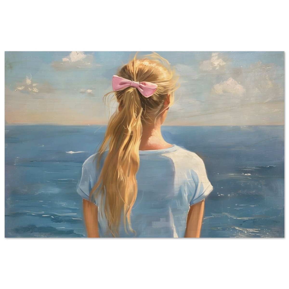Ocean Reverie: A Journey into Serenity and Reflection | Contemporary Realism | wall art print - Wood Prints - 40x60 cm / 16x24″ - 