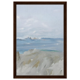 Ocean's Serenity – A Tranquil Seascape Masterpiece | Wall art print - Framed Canvas - 40x60 cm / 16x24″ - Dark wood frame