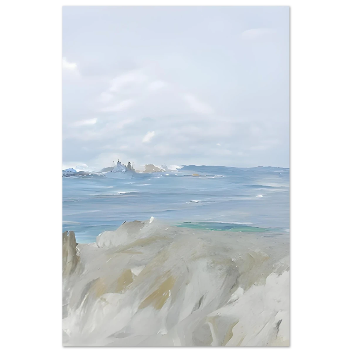 Ocean's Serenity – A Tranquil Seascape Masterpiece | Wall art print - Aluminum Print - 30x45 cm / 12x18″ - 