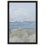 Ocean's Serenity – A Tranquil Seascape Masterpiece | Wall art print - Framed Canvas - 40x60 cm / 16x24″ - Black frame