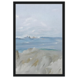 Ocean's Serenity – A Tranquil Seascape Masterpiece | Wall art print - Framed Canvas - 50x75 cm / 20x30″ - Black frame