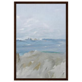 Ocean's Serenity – A Tranquil Seascape Masterpiece | Wall art print - Framed Canvas - 60x90 cm / 24x36″ - Dark wood frame