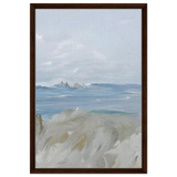 Ocean's Serenity – A Tranquil Seascape Masterpiece | Wall art print - Framed Canvas - 50x75 cm / 20x30″ - Dark wood frame