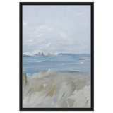 Ocean's Serenity – A Tranquil Seascape Masterpiece | Wall art print - Framed Canvas - 60x90 cm / 24x36″ - Black frame