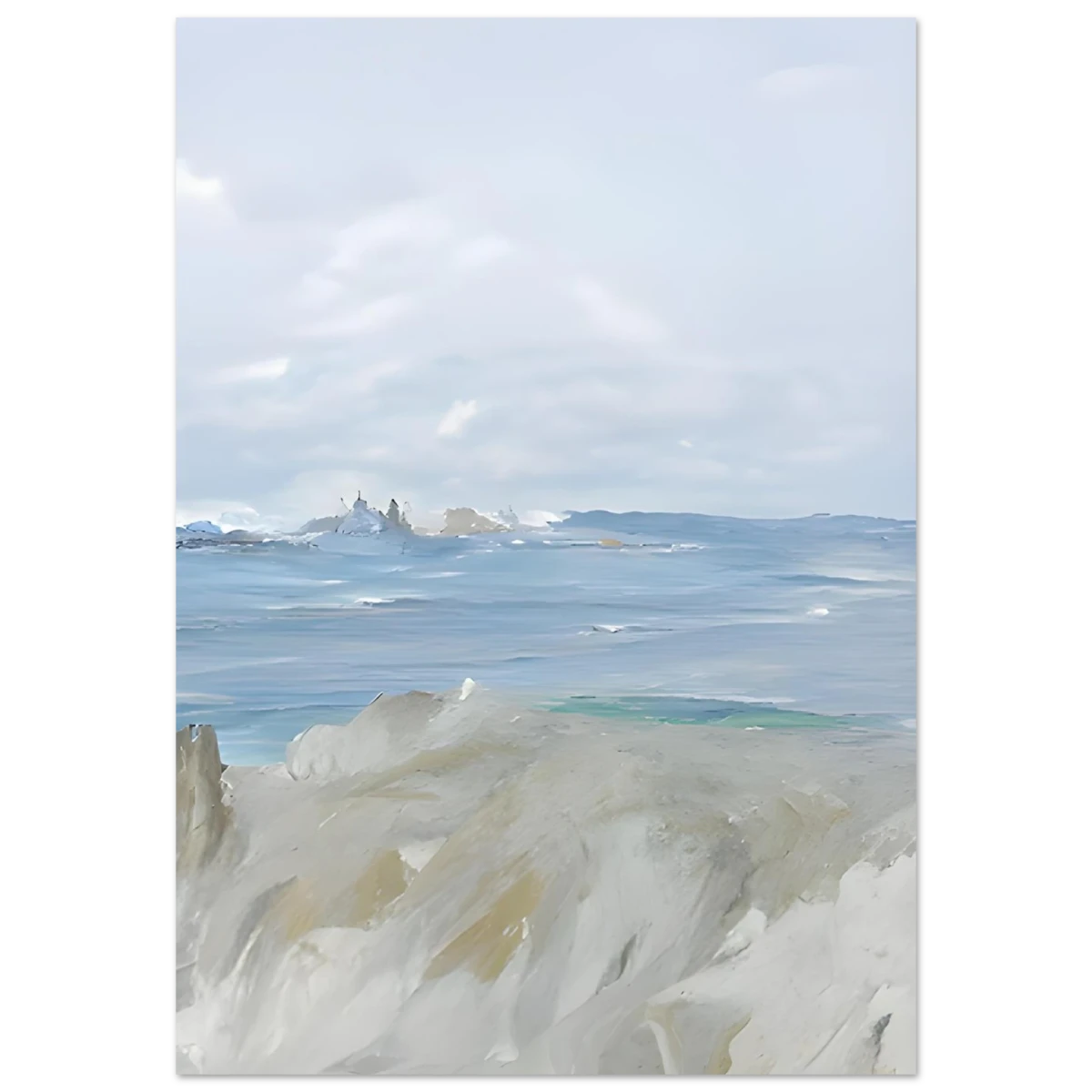 Ocean's Serenity – A Tranquil Seascape Masterpiece | Wall art print - Aluminum Print - 70x100 cm / 28x40″ - 
