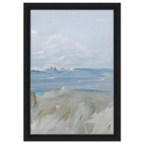 Ocean's Serenity – A Tranquil Seascape Masterpiece | Wall art print - Framed Canvas - 30x45 cm / 12x18″ - Black frame