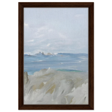 Ocean's Serenity – A Tranquil Seascape Masterpiece | Wall art print - Framed Canvas - 30x45 cm / 12x18″ - Dark wood frame