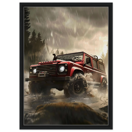 Off - Road Legend – Conquer the Wild | Wall art - Framed Canvas - 50x70 cm / 20x28″ - Black frame