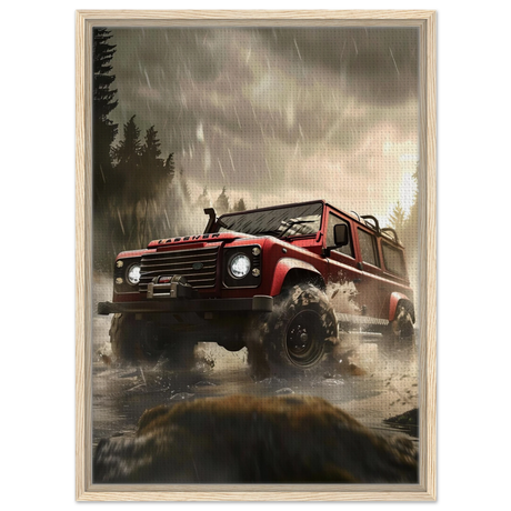 Off - Road Legend – Conquer the Wild | Wall art - Framed Canvas - 50x70 cm / 20x28″ - Wood frame
