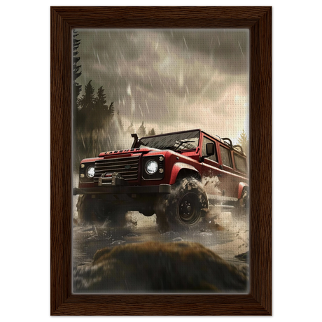 Off - Road Legend – Conquer the Wild | Wall art - Framed Canvas - 20x30 cm / 8x12″ - Dark wood frame