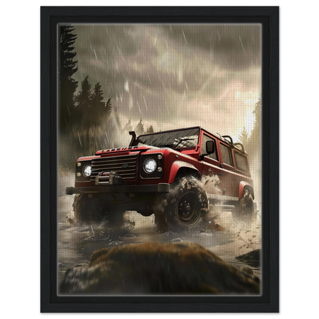 Off - Road Legend – Conquer the Wild | Wall art - Framed Canvas - 30x40 cm / 12x16″ - Black frame