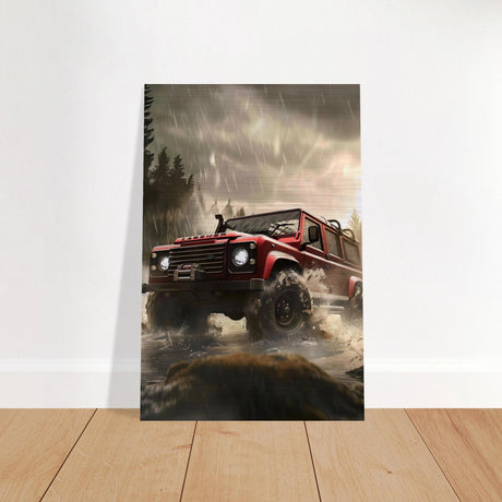 Off - Road Legend – Conquer the Wild | Wall art - Brushed Aluminum Print - 20x30 cm / 8x12″ - 