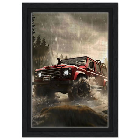 Off - Road Legend – Conquer the Wild | Wall art - Framed Canvas - 20x30 cm / 8x12″ - Black frame