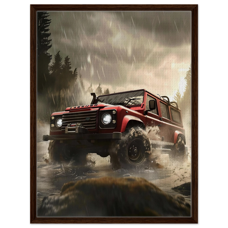 Off - Road Legend – Conquer the Wild | Wall art - Framed Canvas - 60x80 cm / 24x32″ - Dark wood frame