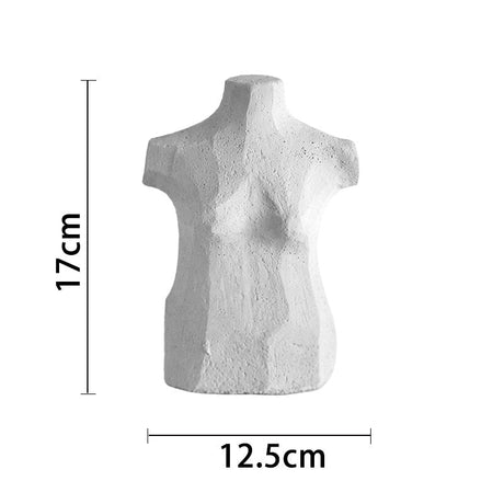 Original plaster sculpture of human body - Body grey - 