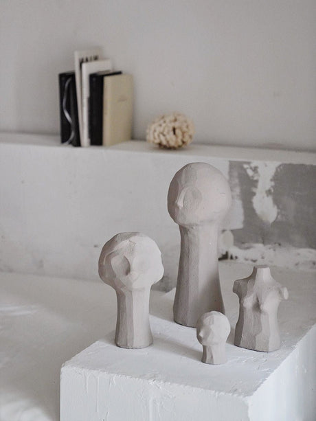 Original plaster sculpture of human body - Stand grey - 