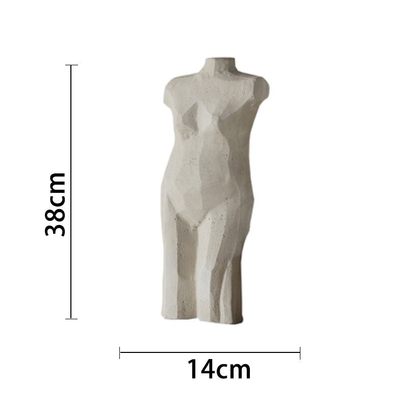 Original plaster sculpture of human body - Stand camel - 