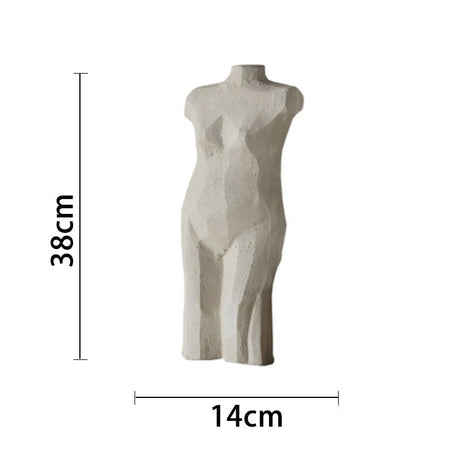 Original plaster sculpture of human body - Stand camel - 