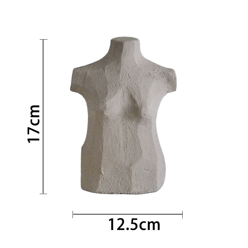 Original plaster sculpture of human body - Body camel - 