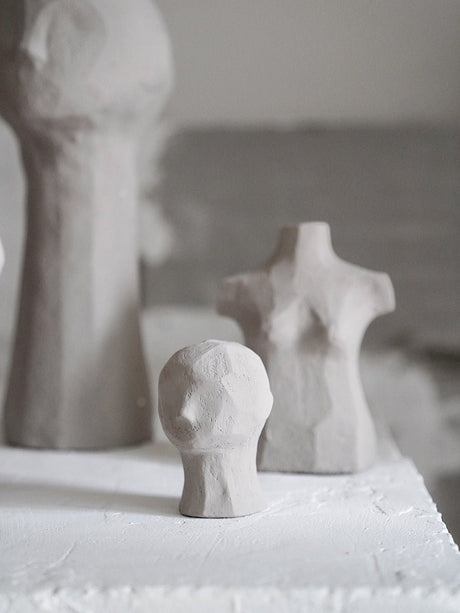 Original plaster sculpture of human body - Stand grey - 