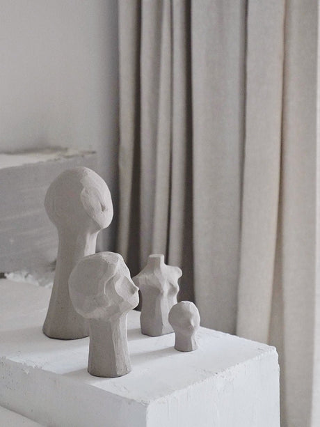 Original plaster sculpture of human body - Stand grey - 