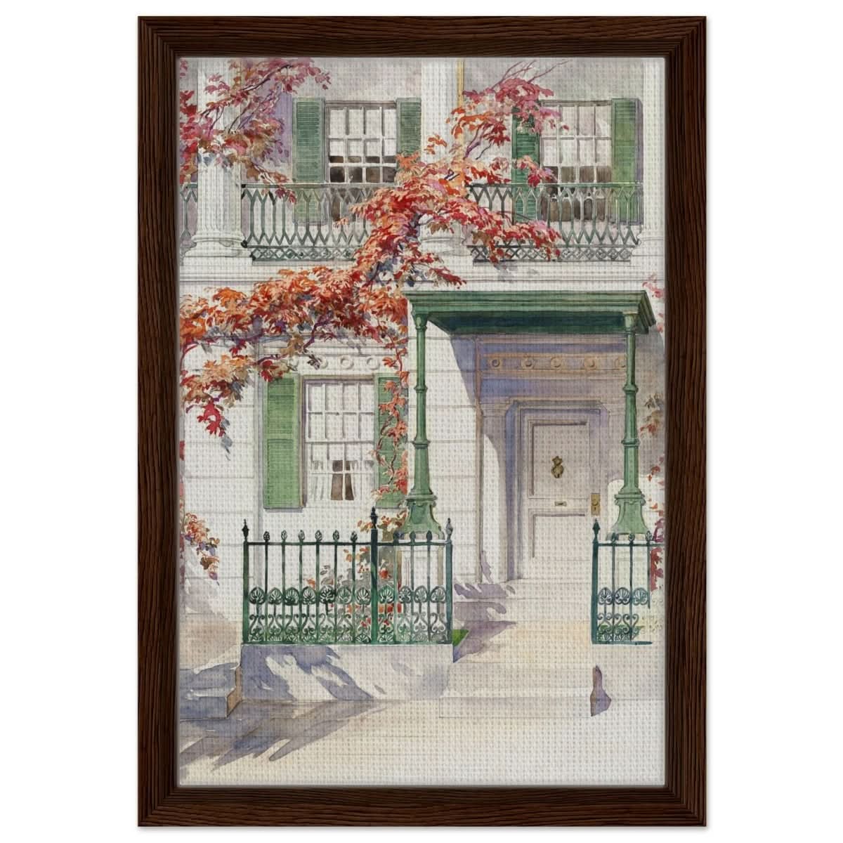 Ornamental Iron (c. 1936) by Gilbert Sackerman | Vintage Art wall art print - Framed Canvas - 30x45 cm / 12x18″ - Dark wood frame