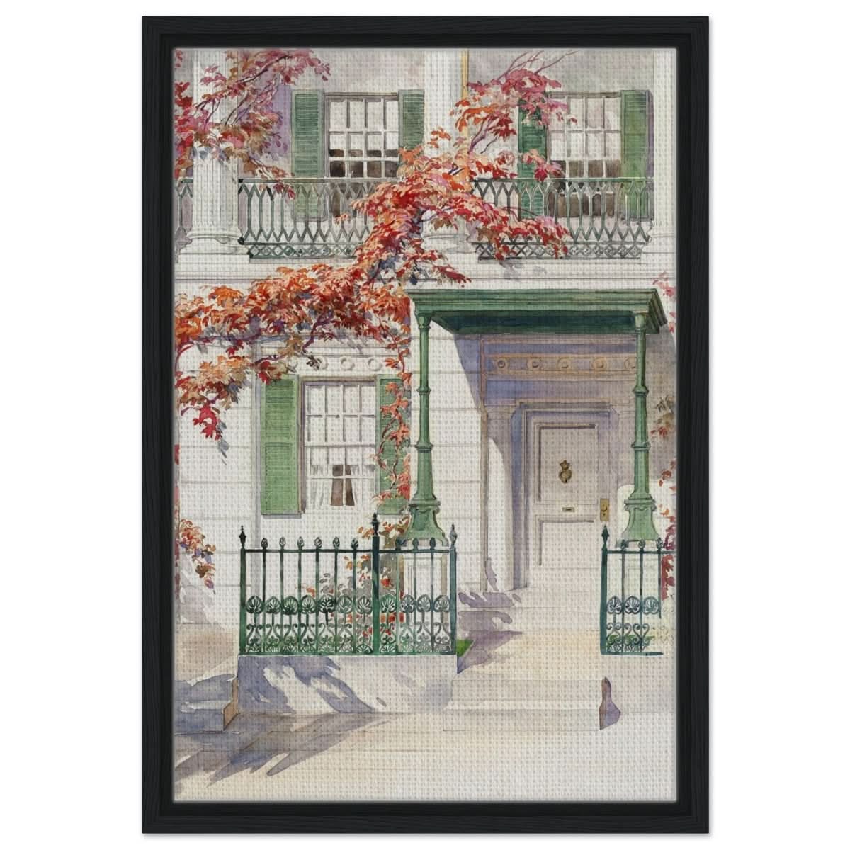 Ornamental Iron (c. 1936) by Gilbert Sackerman | Vintage Art wall art print - Framed Canvas - 40x60 cm / 16x24″ - Black frame