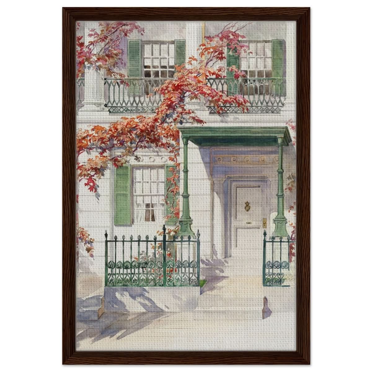 Ornamental Iron (c. 1936) by Gilbert Sackerman | Vintage Art wall art print - Framed Canvas - 40x60 cm / 16x24″ - Dark wood frame