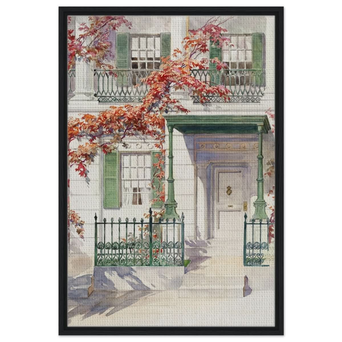 Ornamental Iron (c. 1936) by Gilbert Sackerman | Vintage Art wall art print - Framed Canvas - 60x90 cm / 24x36″ - Black frame