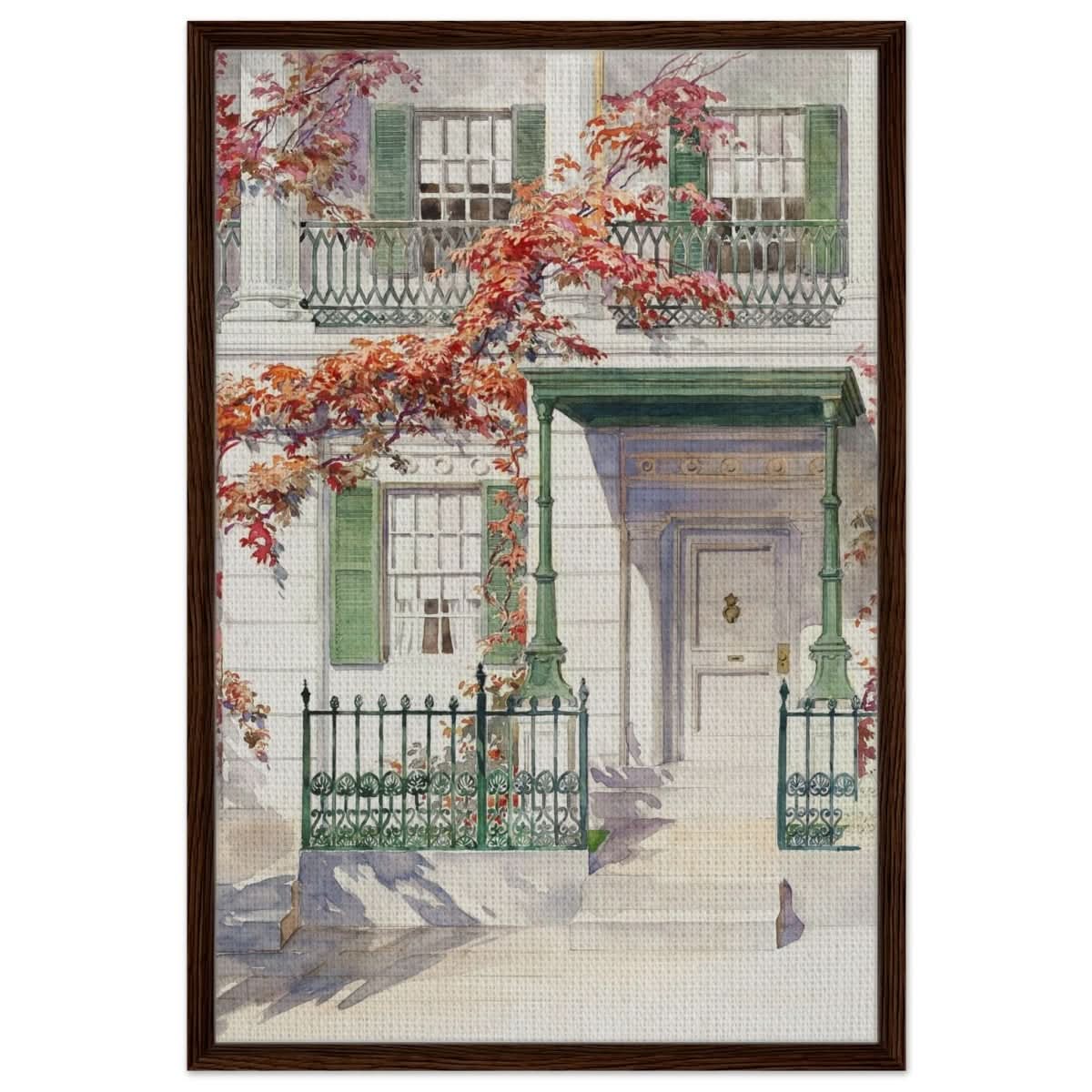 Ornamental Iron (c. 1936) by Gilbert Sackerman | Vintage Art wall art print - Framed Canvas - 60x90 cm / 24x36″ - Dark wood frame