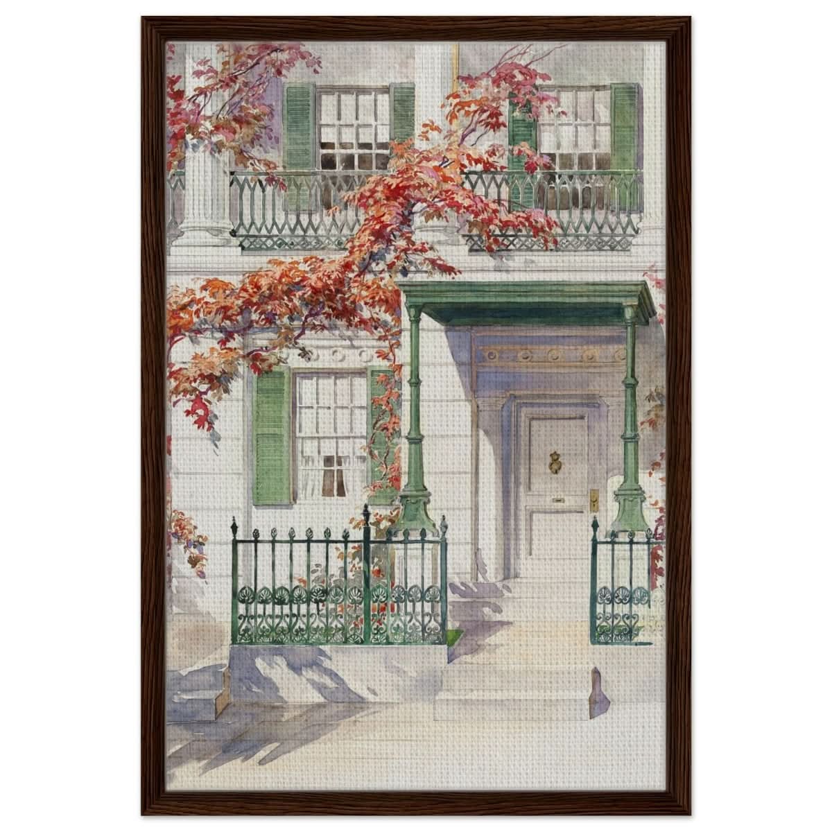 Ornamental Iron (c. 1936) by Gilbert Sackerman | Vintage Art wall art print - Framed Canvas - 50x75 cm / 20x30″ - Dark wood frame
