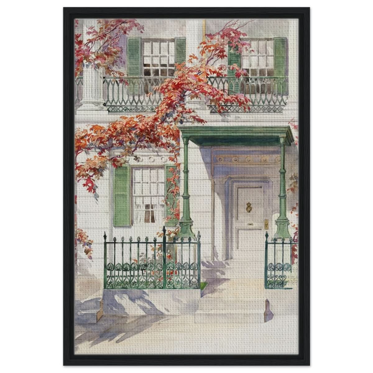 Ornamental Iron (c. 1936) by Gilbert Sackerman | Vintage Art wall art print - Framed Canvas - 50x75 cm / 20x30″ - Black frame